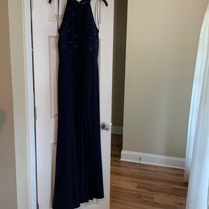 Navy blue evening gown. Size 10